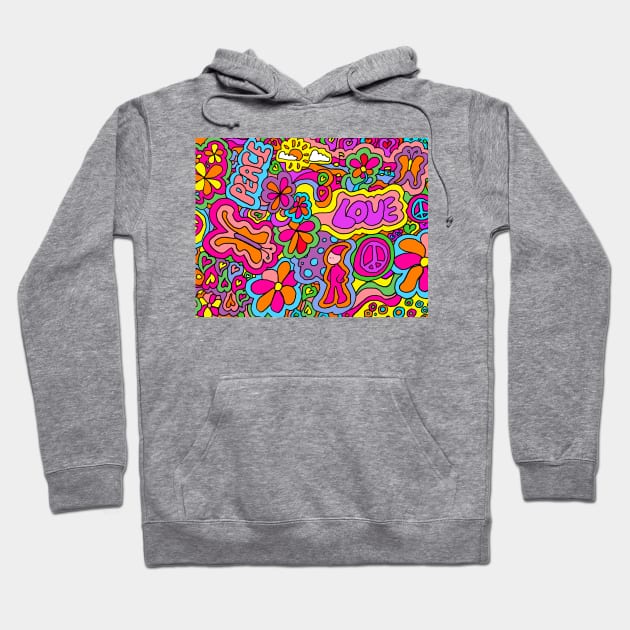 Peace and Love Hoodie by offsetvinylfilm